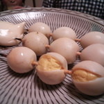 焼鳥いなかもん - 「うずらの卵」１００円 他の方のオーダー