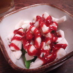 焼鳥いなかもん - 「イカの酢味噌和え（韓国風）」２５０円をシェアして貰った