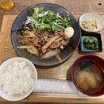 おらい食堂 - 豚肉の生姜焼き定食1,050円