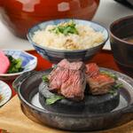Stone grilled Japanese black beef Steak