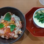 Muten Kurazushi - 茶碗蒸し 旬の海鮮丼ランチ 580円