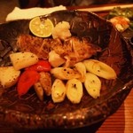 東京 土山人 - 地鶏と千住ネギの塩焼き（¥1,300）