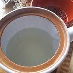 遊の丘 - 各セットの蕎麦湯（H25.2.23撮影）