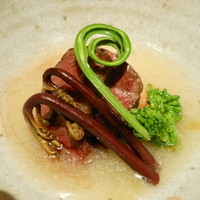 日本料理 僖成 - 「和牛いちぼ 筍餡」です