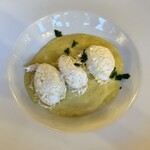 Ristorante pizzeria Vecchia Colognola - 娘が頼んだ ORATA AL FORNO CON SFORMATINO DI PATATE E ZUCCHINE  