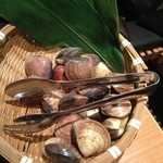 はまぐり庵 - (料理)はましゃぶ：はまぐりと鍋野菜②