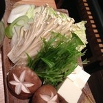 はまぐり庵 - (料理)はましゃぶ：はまぐりと鍋野菜③