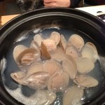 はまぐり庵 - (料理)はましゃぶ：はまぐりと鍋野菜④