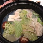 はまぐり庵 - (料理)はましゃぶ：はまぐりと鍋野菜⑤