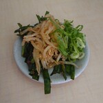 天下一品 - ニラ豆板醤・モヤシナムル・九条ネギ