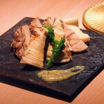 炭火焼き鳥 鶏尽 花れ - 【過去メニュー】朝掘り筍の炭焼き　木の芽ソースで