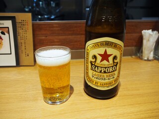Torisoba Toraya - 瓶ビール（中瓶）