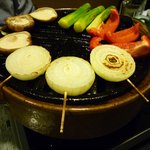 おばんざい くじら亭 - ゲイジスカン鍋、まず野菜
