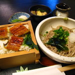 せいろ蒸し 芹菜  - うなぎとろろせいろ蒸しと冷たいお蕎麦