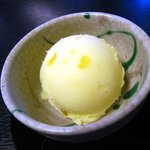 せいろ蒸し 芹菜  - 柚子シャーベット