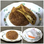 カレーパンノヒ - ◆チーズキーマカレーパン・・皮がモチモチして食感がいいのですが、タピオカ粉が練り込まれているそう。 挽肉もチーズもタップリ、程よい辛味で美味しい。