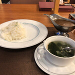 グリーンテージ - ビーフカレー、スープ