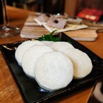 志田熟成鶏十八番 - 長芋わさび漬け