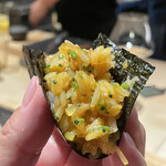 焼き鳥 とりら - 海苔に乗せて