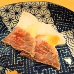 鮨駒 - 青森県陸奥に水揚げされたミンククジラのベーコン