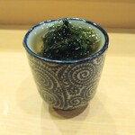 鮨駒 - 秋田県地元のあおさの茶碗蒸し