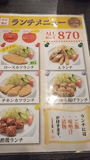 とんかつ料理　さち - メニュー