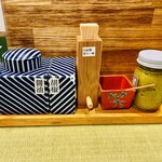 らーめん 鴨to葱 - 味変アイテムは使用する間も無くあっという間に完食完飲