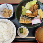 さかな家 嬉八 - サバタツ定食900円