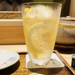 日本橋 蕎ノ字 - ◎レモン入りハイボールで口直し（笑）どれだけ飲むんや❗️