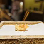 日本橋 蕎ノ字 - ■車海老の頭
      ☆一つ目は塩で頂く。