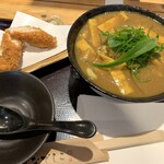 純愛うどん なでしこ - カレーうどん（小）（¥550） ・ささみチーズカットトッピング（￥300）