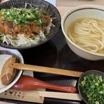 純愛うどん なでしこ - ・味噌カツ丼（￥680）・あつあつかけ（小）（250g）（￥500）