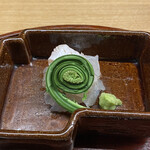 一本杉 川嶋 - 平目　えんがわ　こごみ