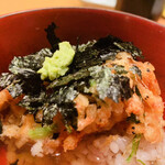 日本料理 たかむら - ⑩【〆】
      桜海老のかき揚げ丼〜焙じ茶入り出汁茶漬け