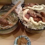 里のうどん - バラ肉丼肉盛りセット