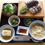 喫茶 麻 - 虎鯖　棒すし　定食