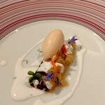 メザニーン - デザート♡ショコラテリーヌ☆パイナップル☆ココ♡上にはラム酒の香りが豊かな大人のバニラジェラート⭐️