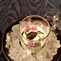 メザニーン - アミューズの一つ♡シソ風味ビシソワーズ♡