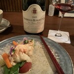 らんぷ亭 - ぱっちん海老のサラダ　伊勢海老顔色無し?