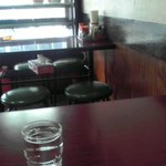 栄屋ミルクホール - 簡素なテーブル席のみの店内