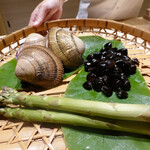 明寂 - トリ貝、しじみ、アスパラガス