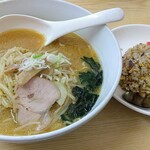 宝龍 - ラーメン＋小チャーハンセット（味噌）【Apr.2022】