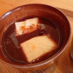 とらや工房 - お汁粉のアップ