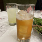 Ristorante IL PRINCIPE - 梅酒とシェフのおすすめ自家製のゆずの爽やかなお酒を頂きました！