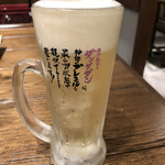 肉汁餃子のダンダダン - ハイボールにビールの泡を乗せた、ダンダダンハイボール。何故か美味い！