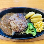 ステーキ宮 - 宮ハンバーグ１１９０円　スープバーセット５３０円
