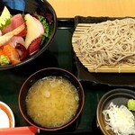 割烹 Machizushi 水戶本店 - ランチちらしとざる蕎麦セット＠1580円