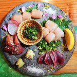 Chicken sashimi assortment