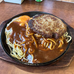 パス太 あんかけ亭  - 鉄板ハンバーグのポテト抜き
