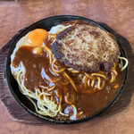 パス太 あんかけ亭  - 鉄板ハンバーグのポテト抜き